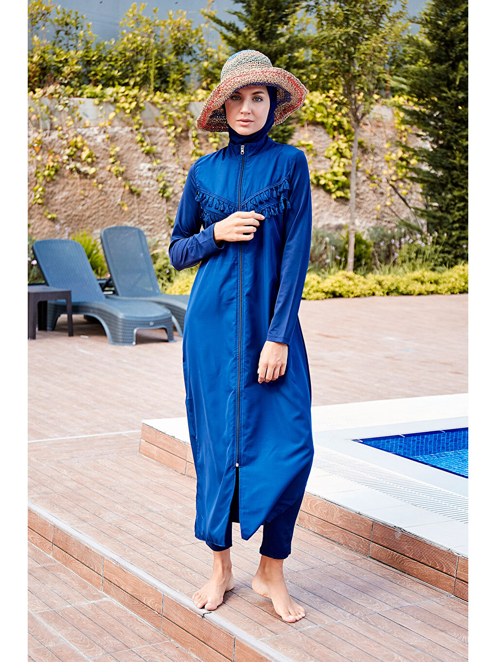 Tam Kapalı Tesettür Mayo Lacivert 1998-1