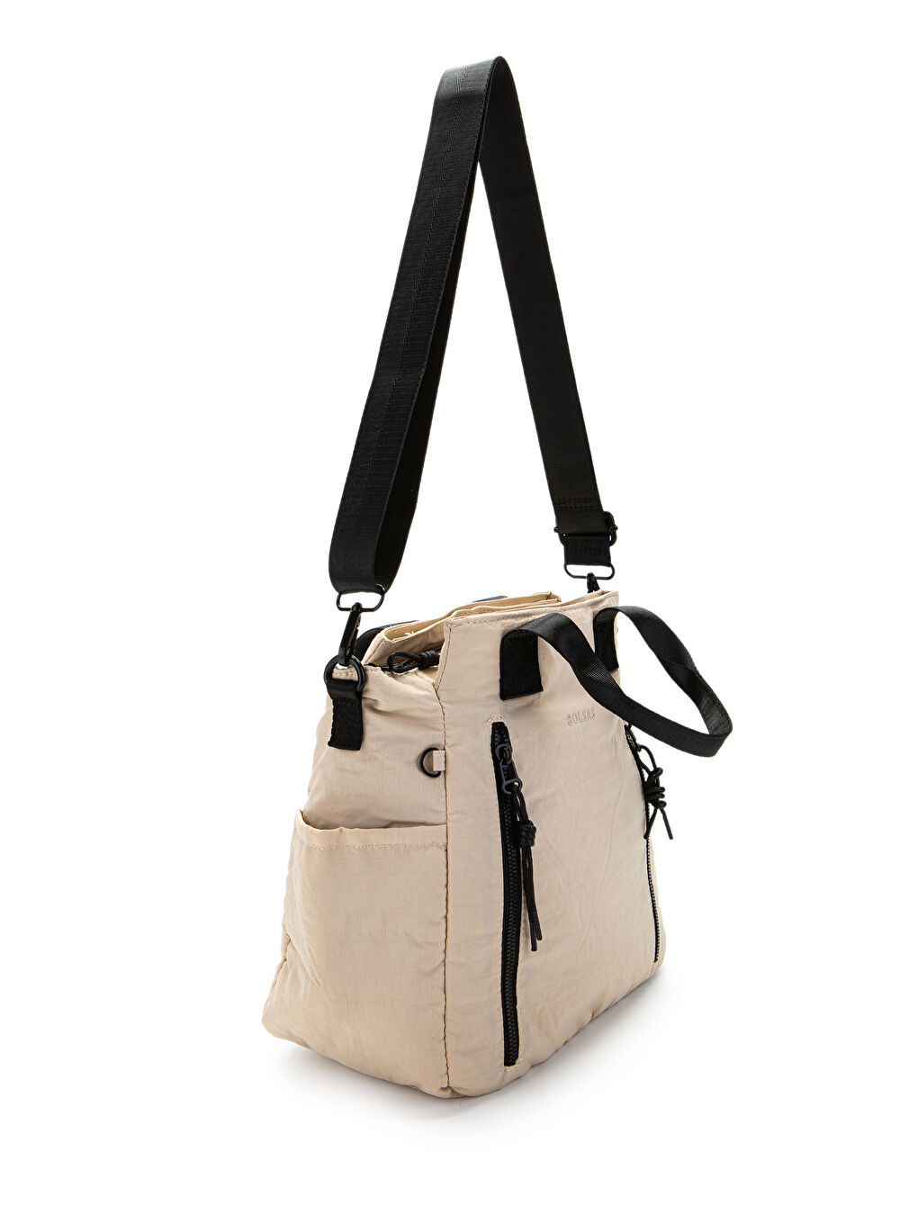 Ekru Klinkır Kumaş Kadın Çapraz Çanta Darrel Krem-2