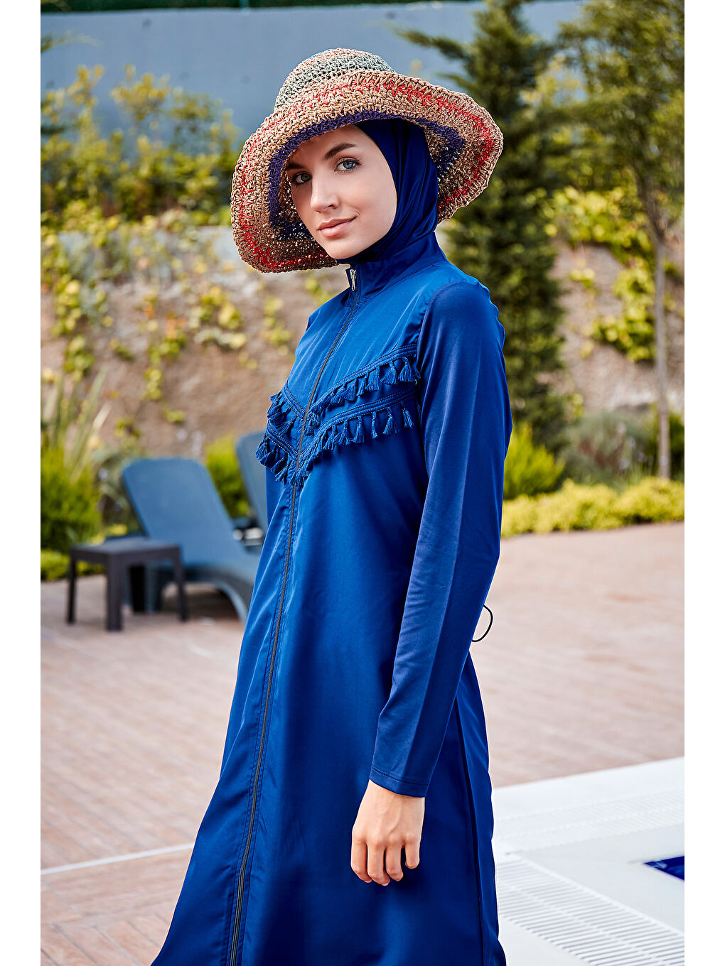 Tam Kapalı Tesettür Mayo Lacivert 1998-3