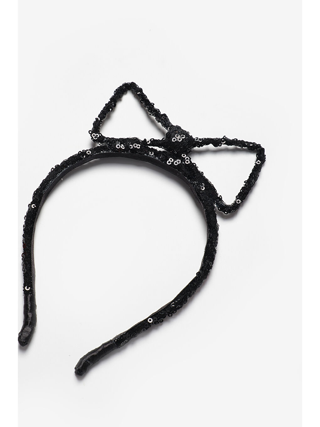 Siyah Pullu Fiyonk Figürlü Kız Çocuk Taç-1