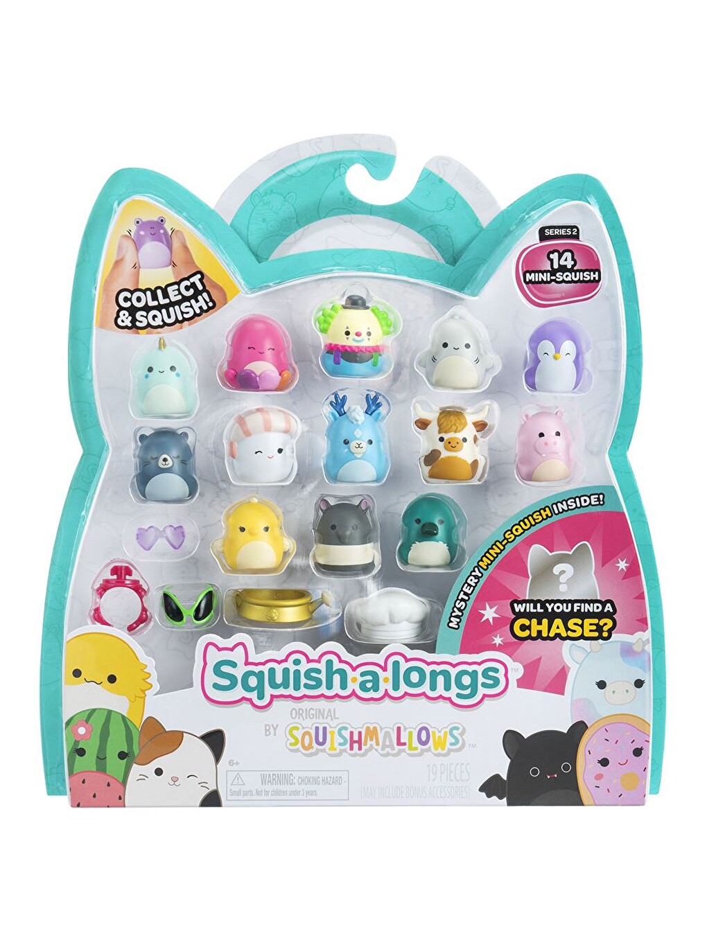 Squish-a-longs 14 Figür + Yüzük Set Seri 2 AL0030