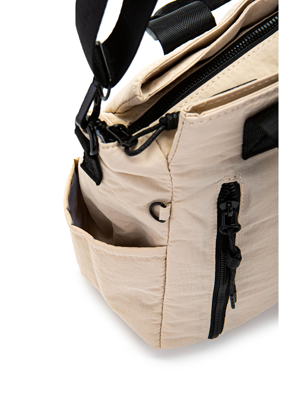 Ekru Klinkır Kumaş Kadın Çapraz Çanta Darrel Krem-3