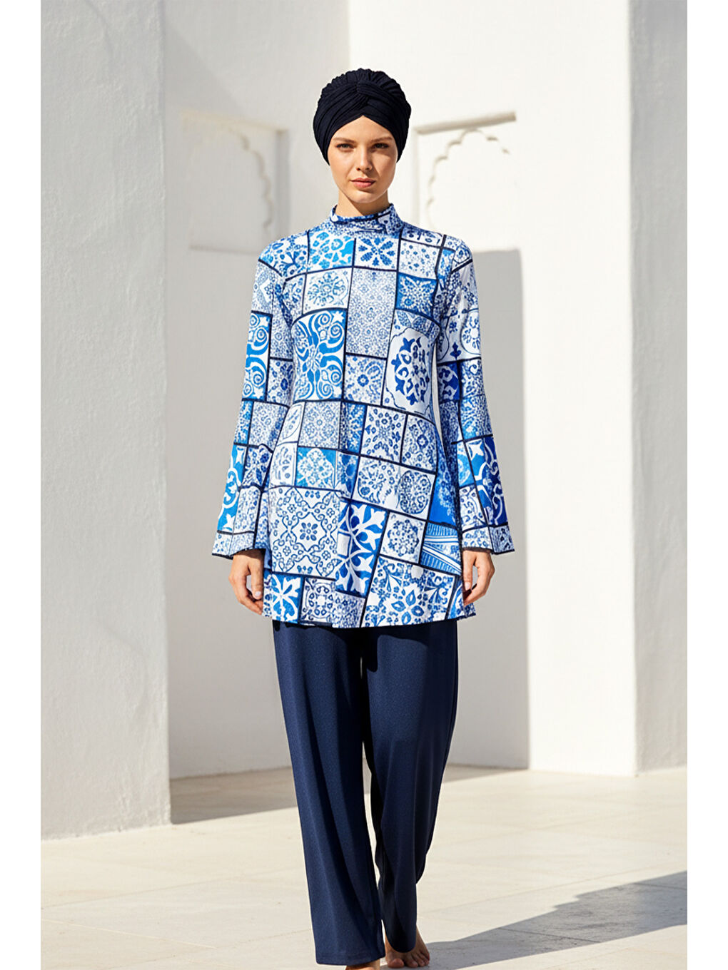 Tam Kapalı Tesettür Mayo Lacivert 1950