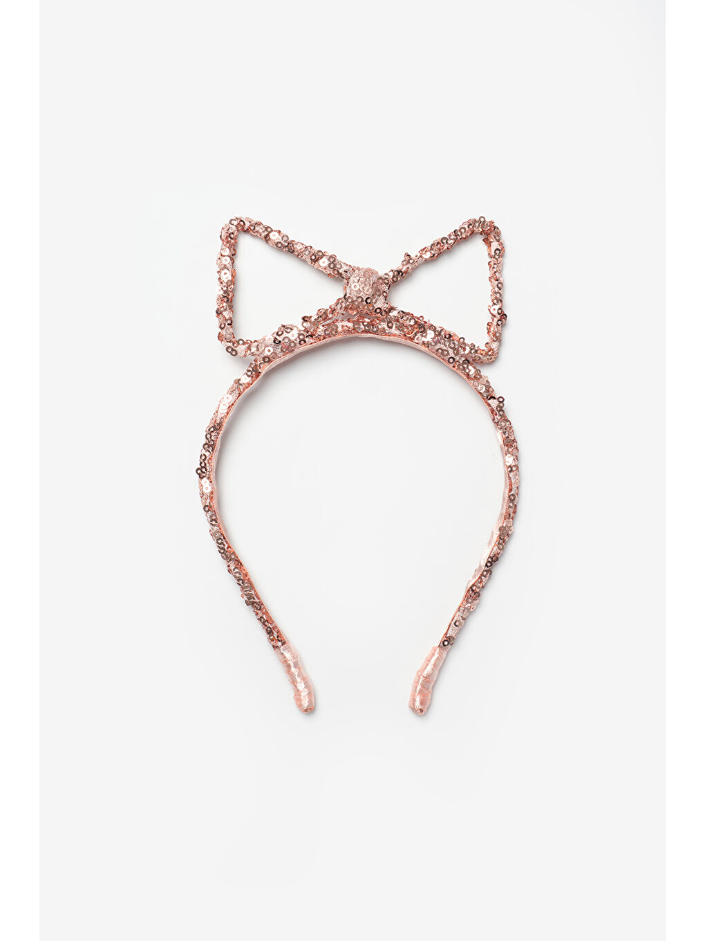 Pembe Rose Pullu Fiyonk Figürlü Kız Çocuk Taç