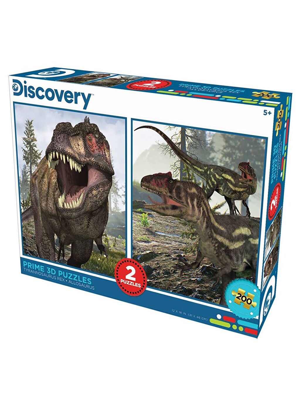 Discovery T-Rex ve Allosaurus İkili Puzzle 200 Parça 10248