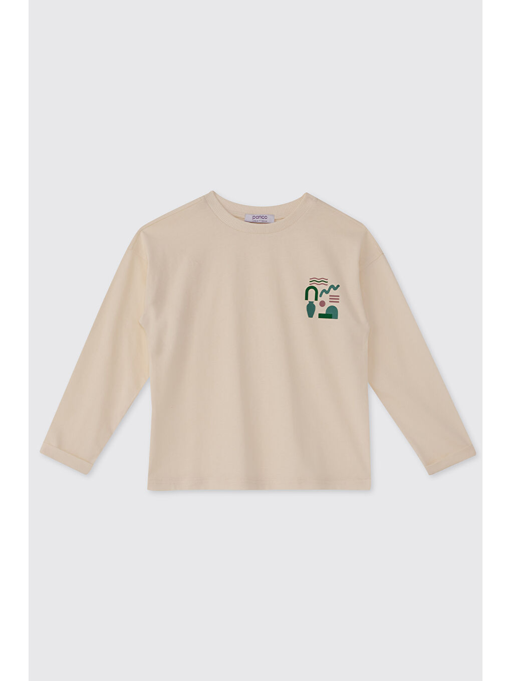 Erkek Çocuk Uzun Kollu Ekru Tişört