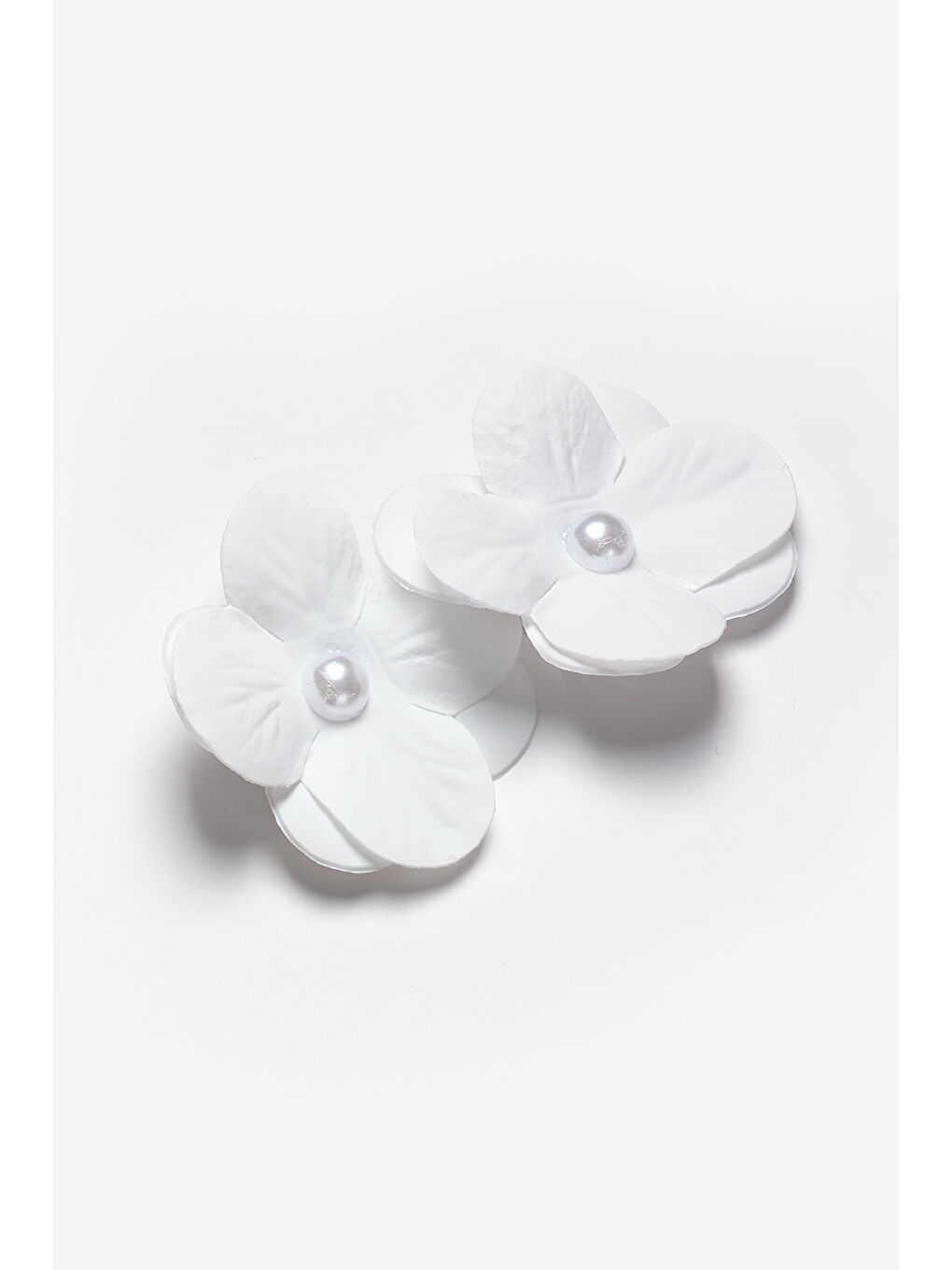 Beyaz İnci Detaylı Orkideli Kız Çocuk Klips Toka-2