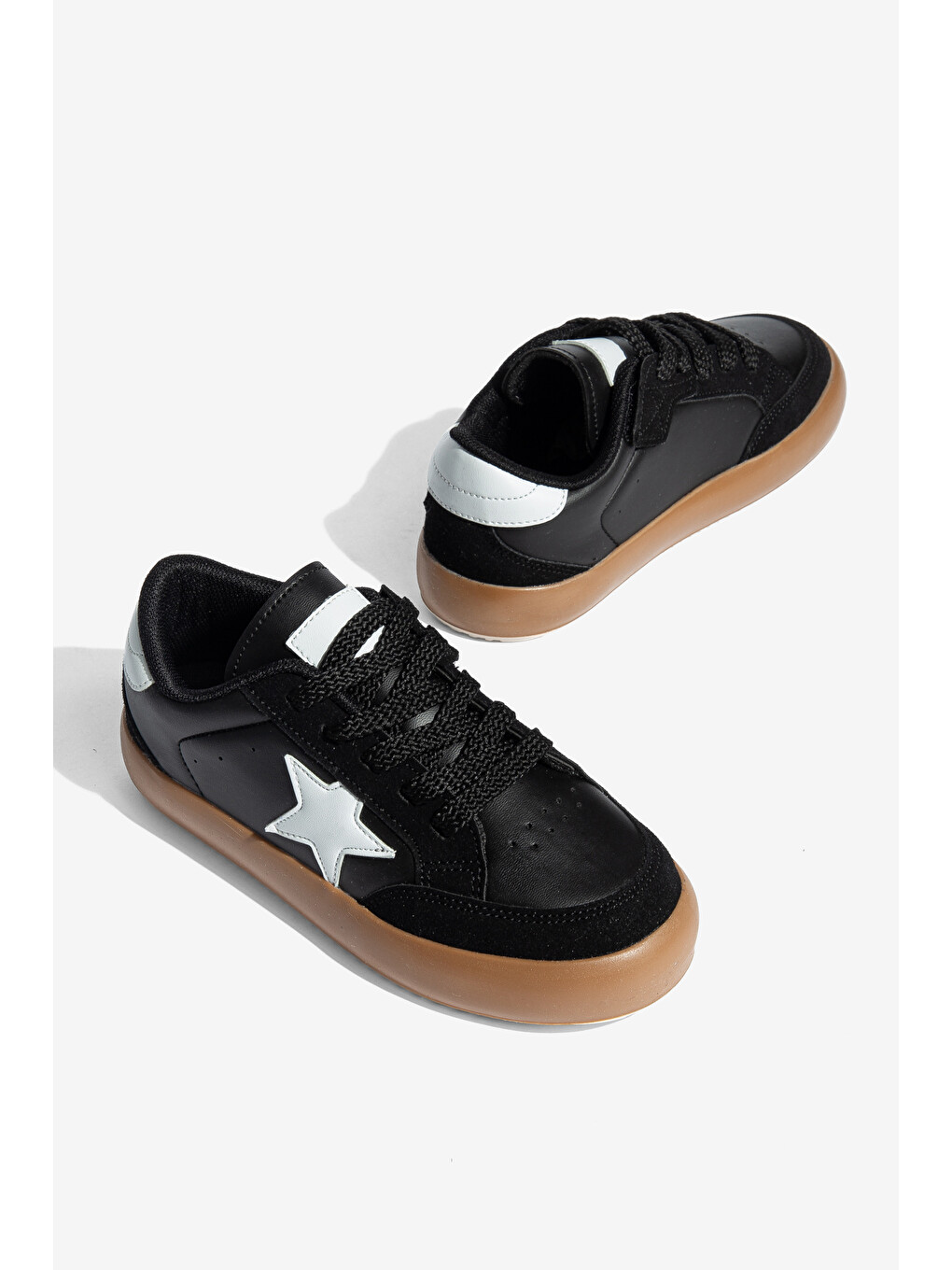 Siyah Kids Zeer Çocuk Unisex Günlük Ortopedik Sneaker Spor Ayakkabı-2