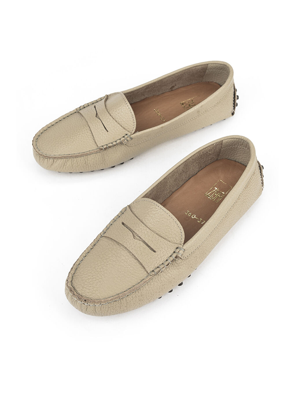 Kadın Hakiki Deri Ayakkabı 1511030Z360 Bej-4
