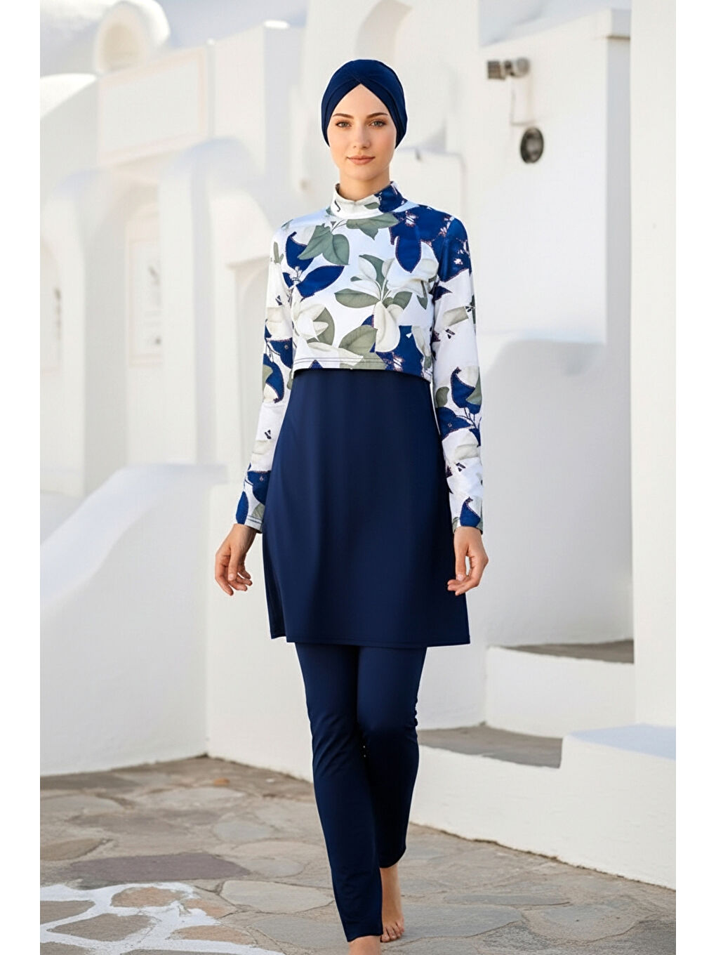 Tam Kapalı Tesettür Mayo Lacivert 1972