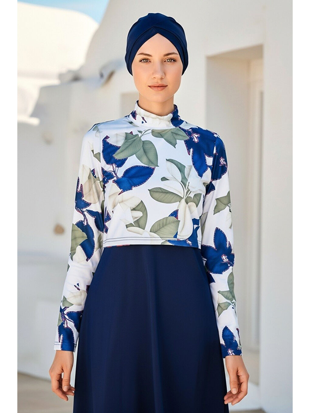 Tam Kapalı Tesettür Mayo Lacivert 1972-1