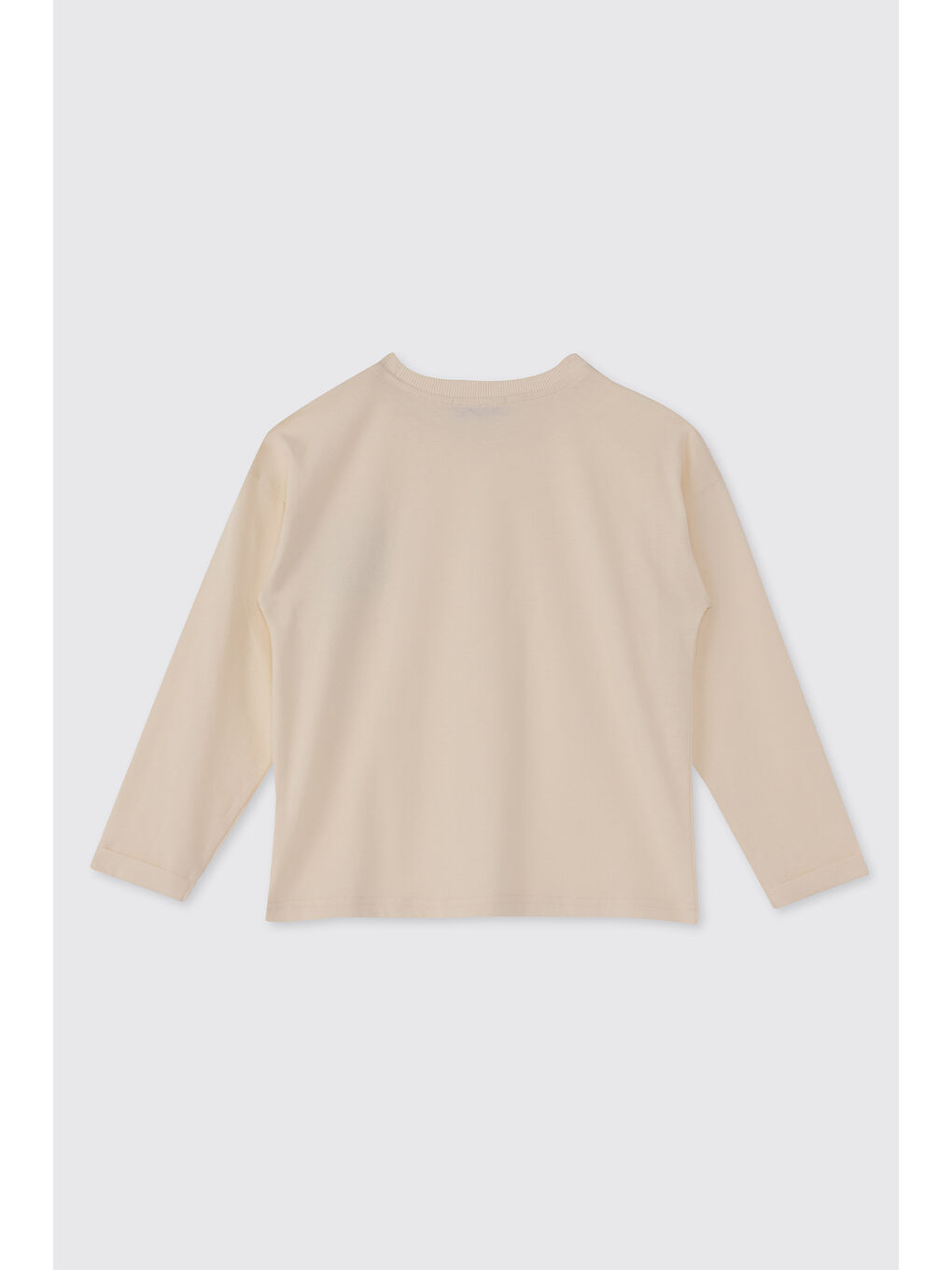 Erkek Çocuk Uzun Kollu Ekru Tişört-1