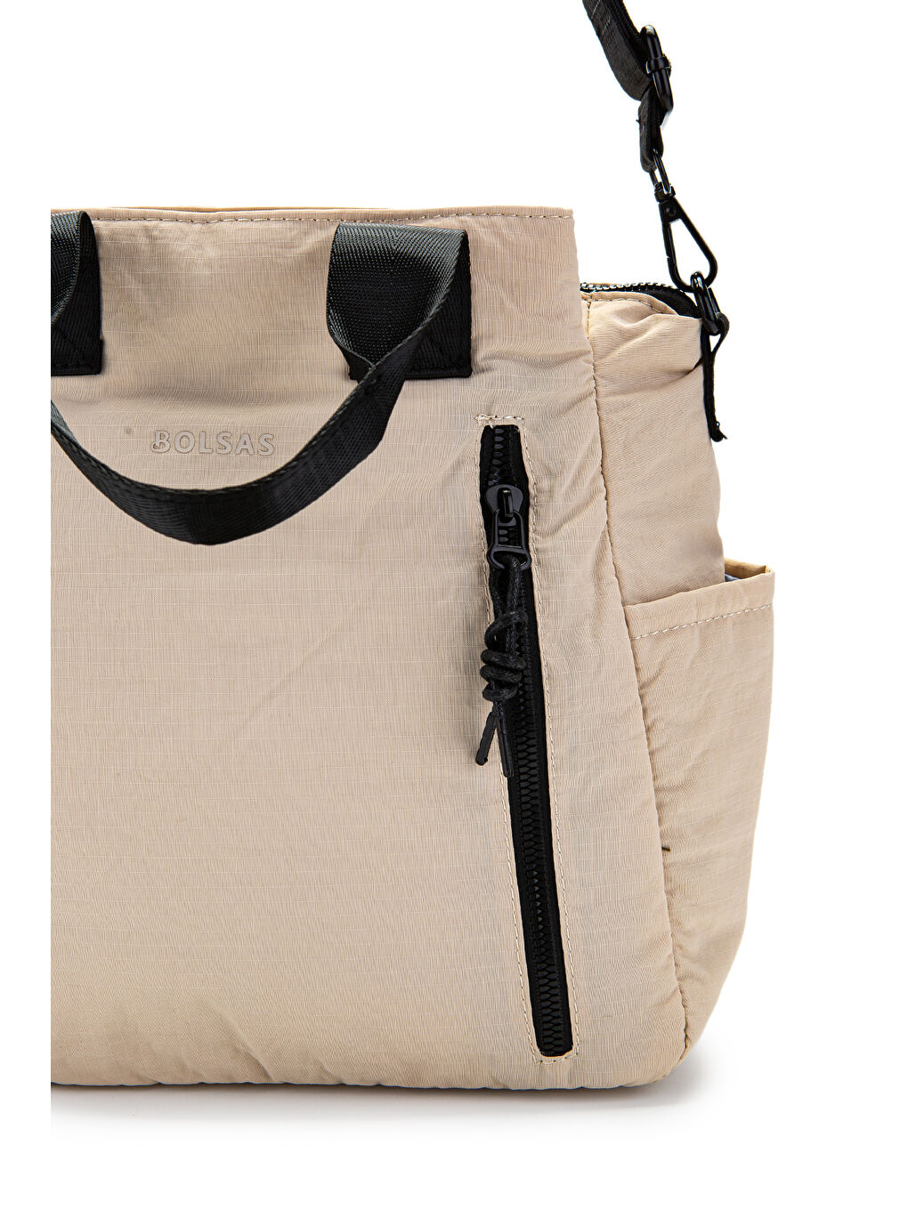 Ekru Klinkır Kumaş Kadın Çapraz Çanta Darrel Krem-4