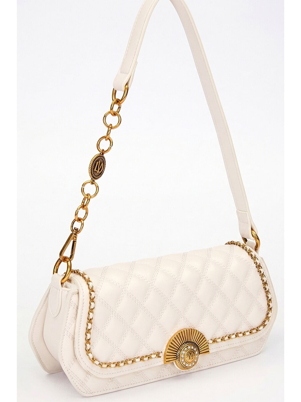 Ekru Levidor Premium Çift Askı Yumuşak Deri Çanta 930290 Krem