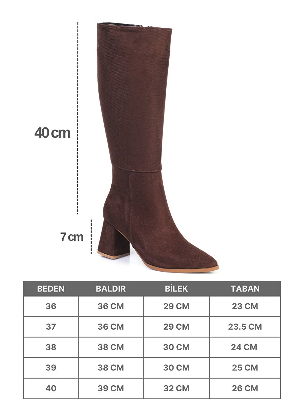 Betti Kadın Kahverengi Çizme-5