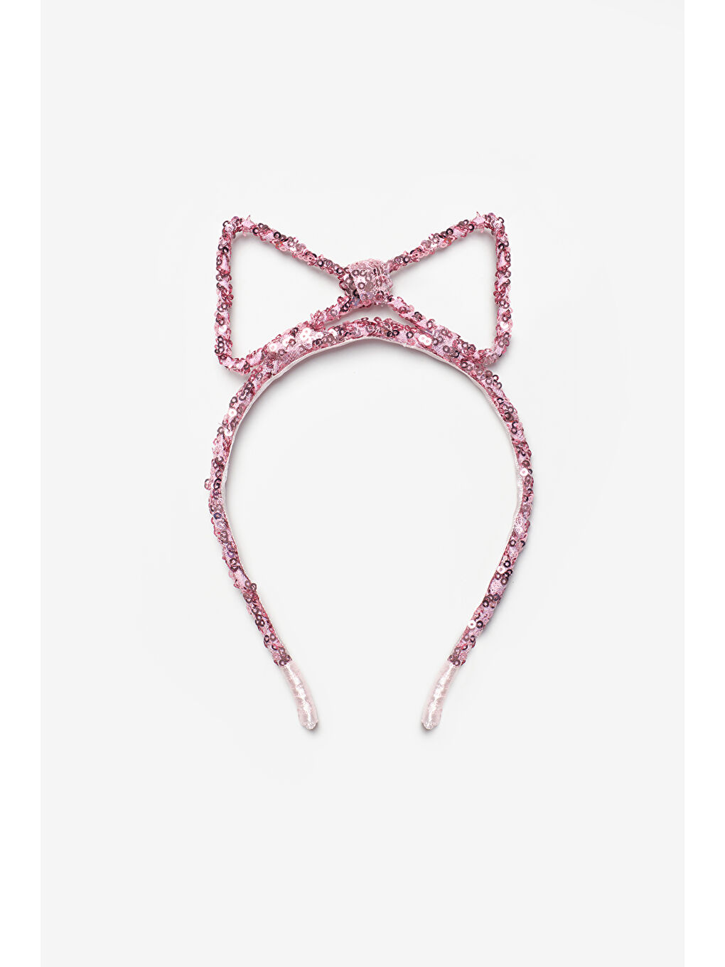 Pembe Pullu Fiyonk Figürlü Kız Çocuk Taç-2