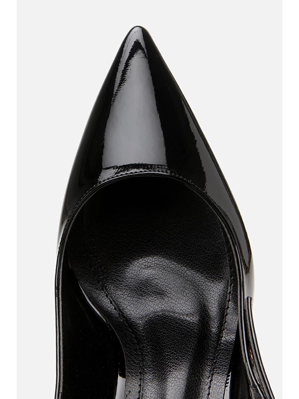 Kadın Rugan Siyah Kemerli Stiletto-4