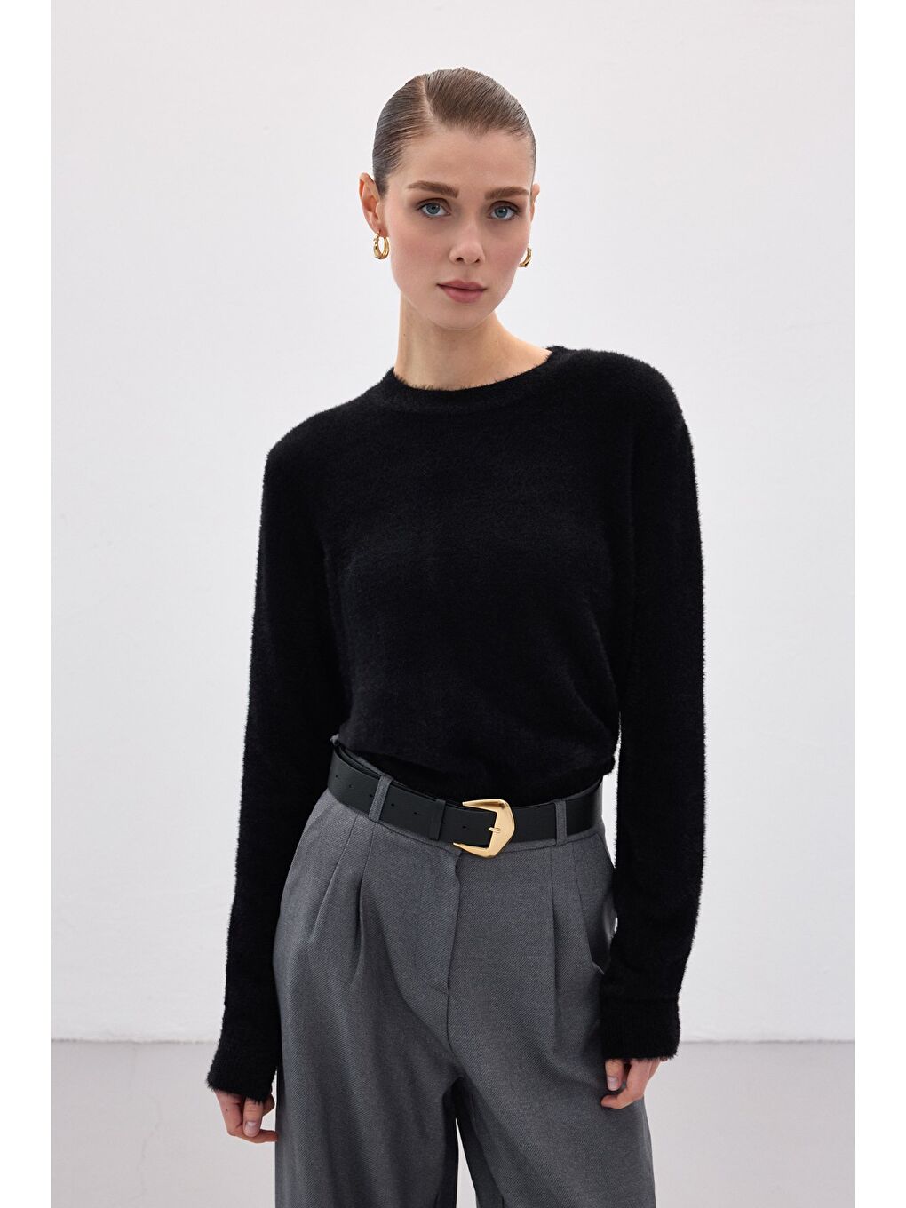 Sakallı Triko - Siyah-1