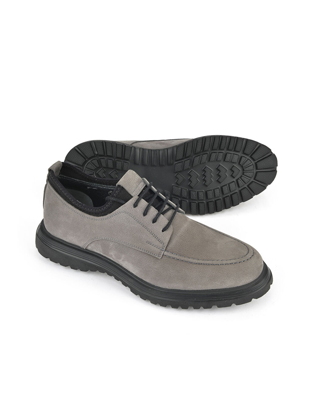Erkek Hakiki Deri Ayakkabı 153498Z173312 Gri-3
