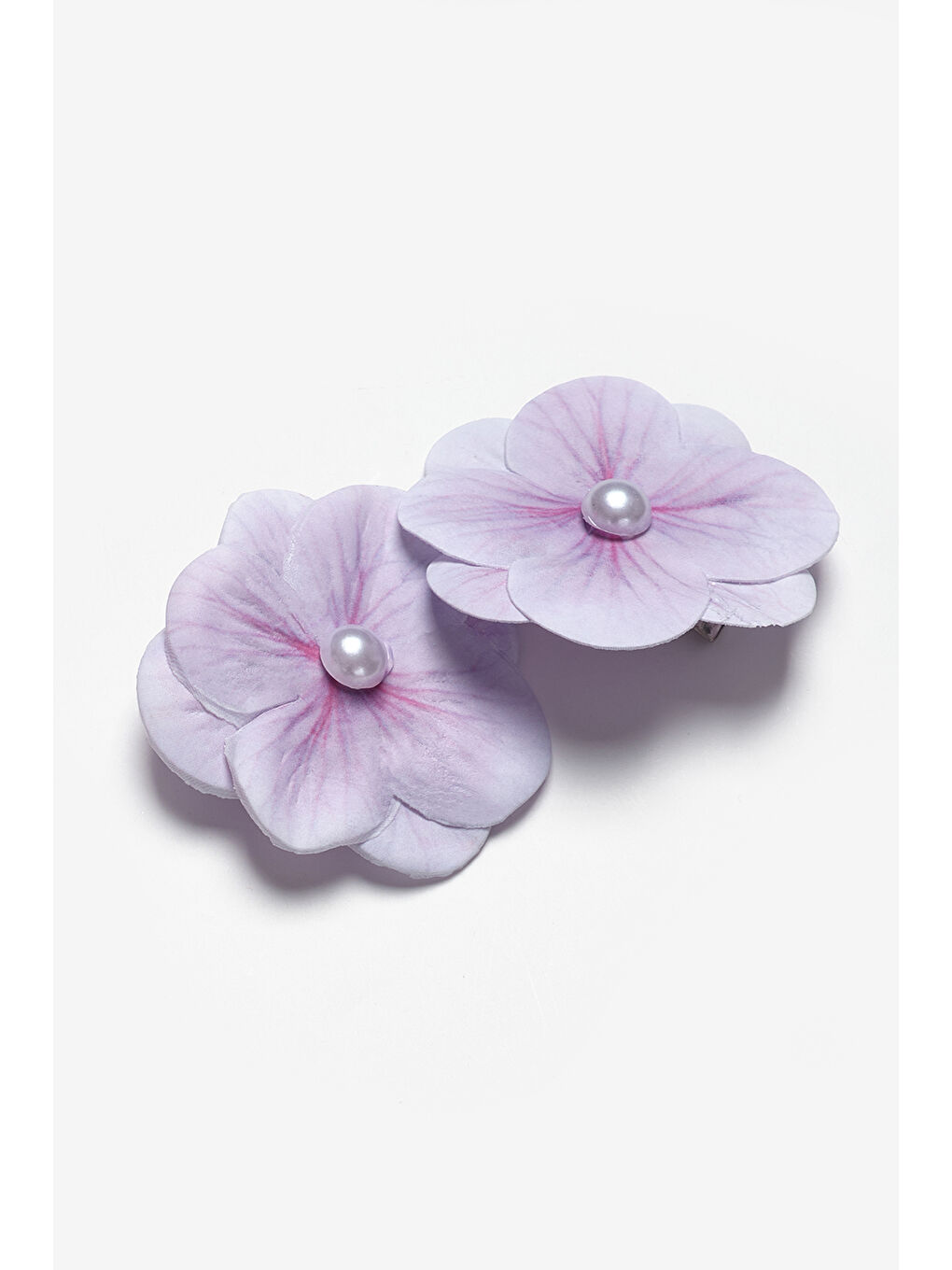 Lila İnci Detaylı Orkideli Kız Çocuk Klips Toka-2