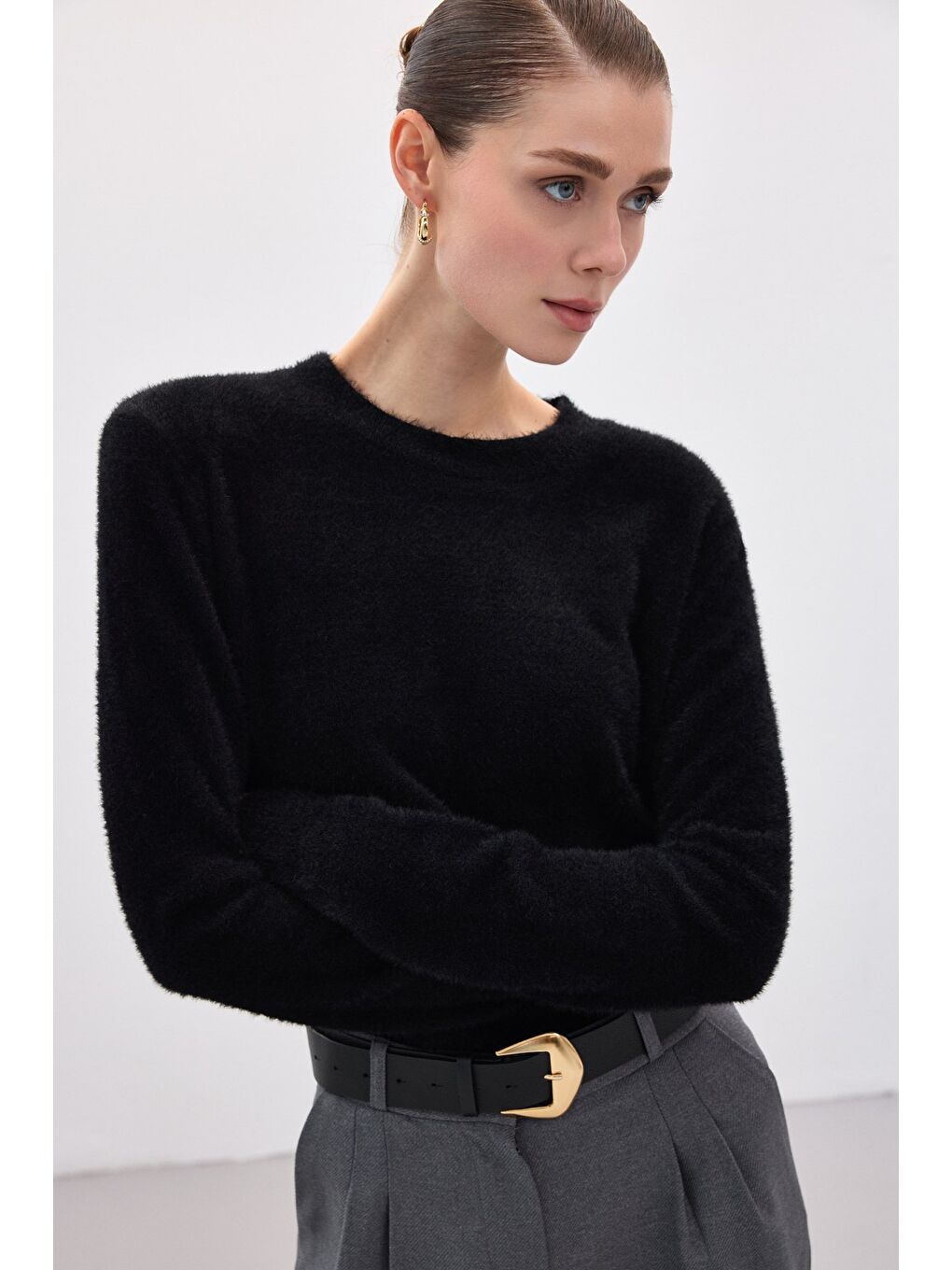 Sakallı Triko - Siyah-2