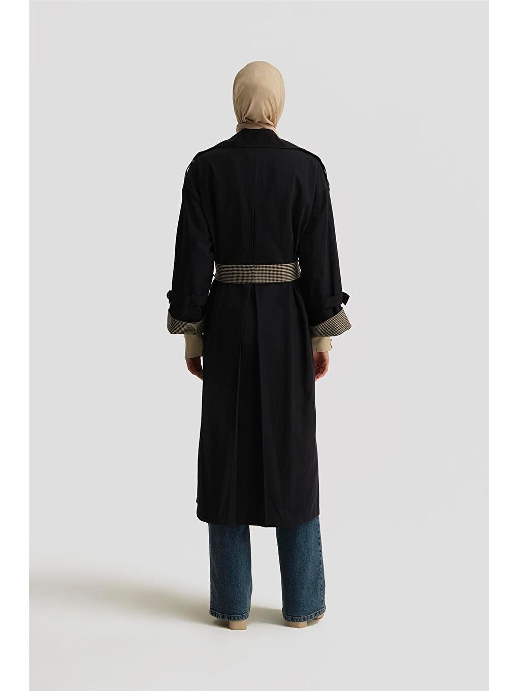 Oversize Trençkot 24K7506 Lacivert-4