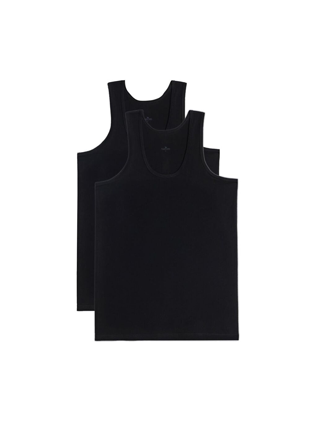 2 Adet Compact Penye Siyah Erkek Atlet Pamuklu Standart Fit Normal Kesim 2'Li Paket