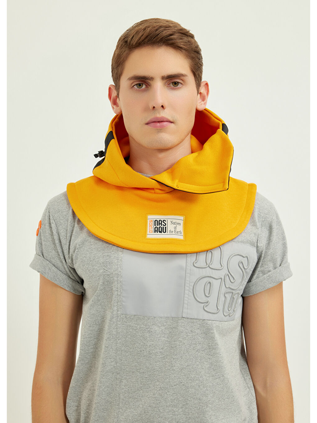 Turuncu Nsq Damask Unisex Koruyucu Başlık-1