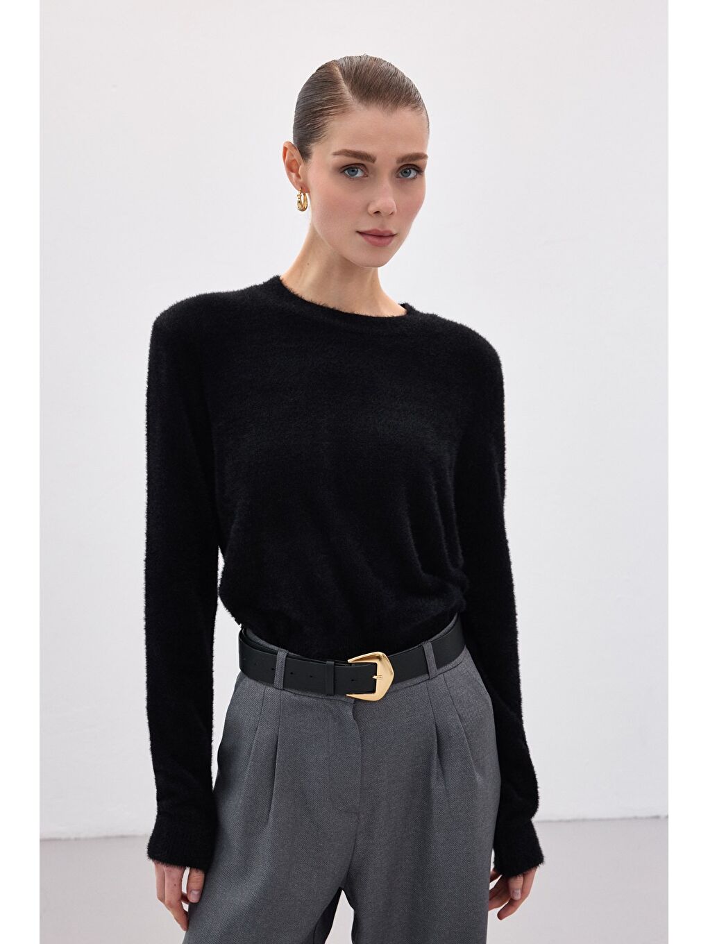 Sakallı Triko - Siyah-5