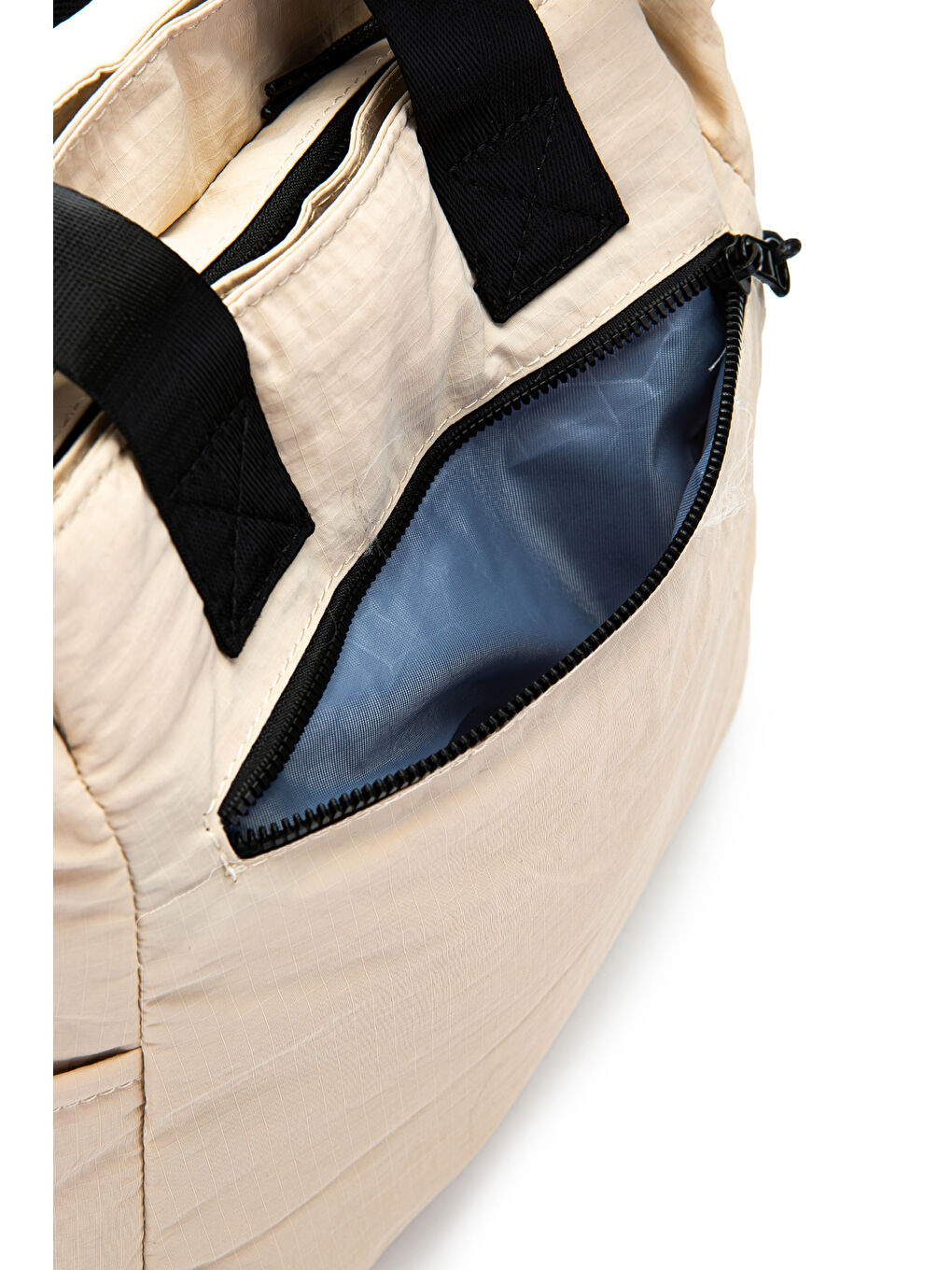 Ekru Klinkır Kumaş Kadın Çapraz Çanta Darrel Krem-5