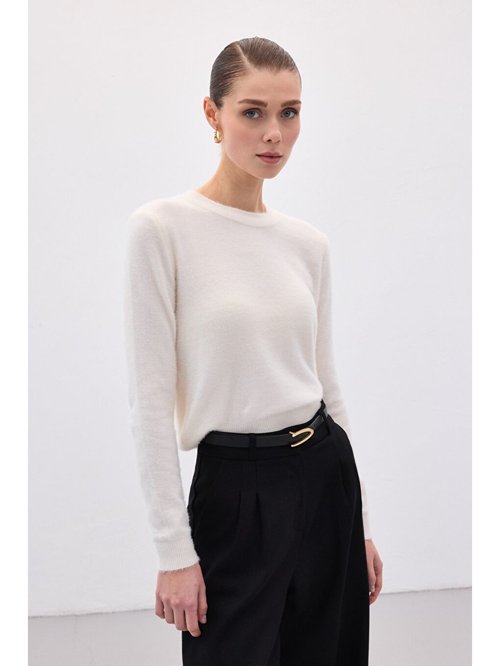 Sakallı Triko - Ekru-4