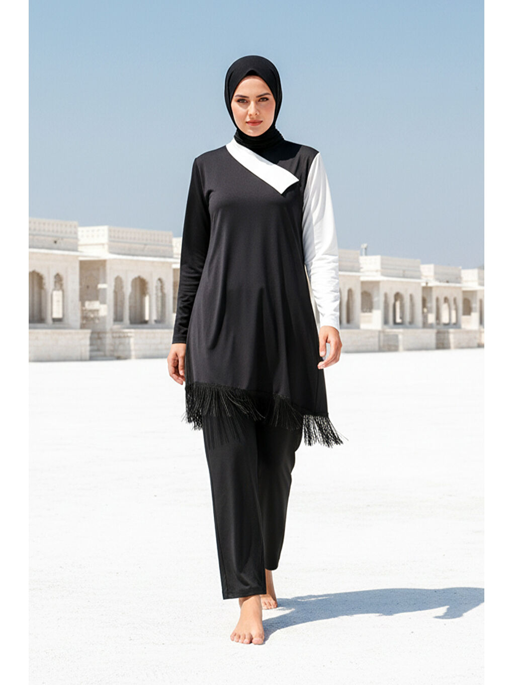 Tam Kapalı Tesettür Mayo Siyah M2107