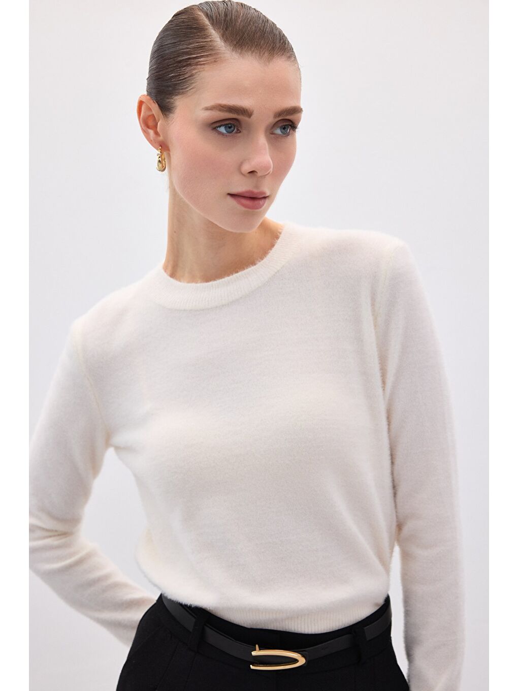 Sakallı Triko - Ekru-5