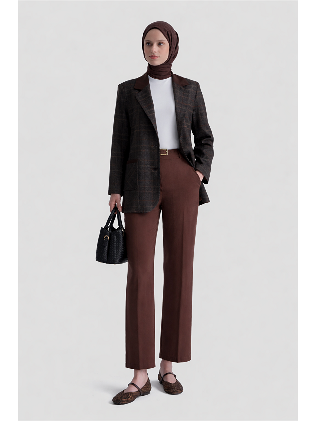 Straight Pantolon Kahverengi