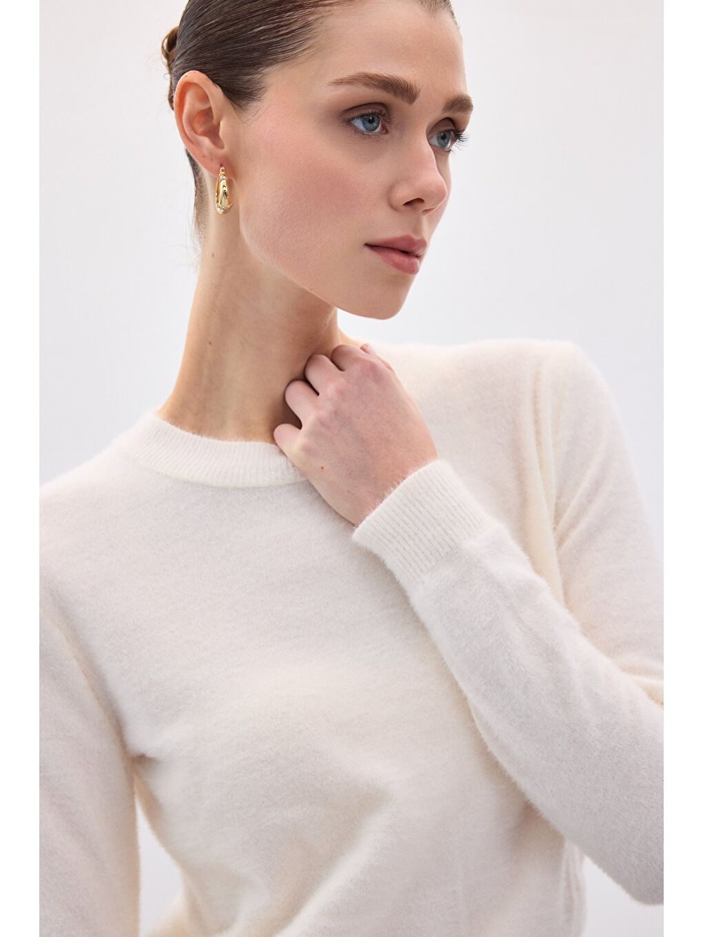 Sakallı Triko - Ekru-6