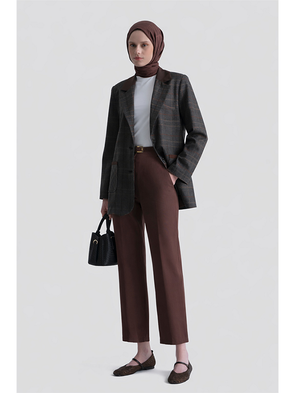 Straight Pantolon Kahverengi-1