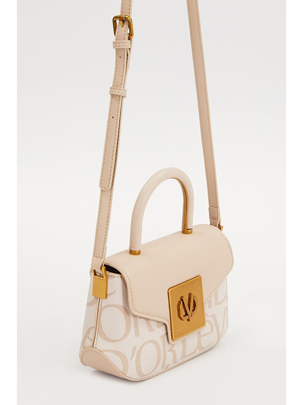 Levidor Premium Tek Askı Çıtçıt Detay Çanta 930283 Bej-3