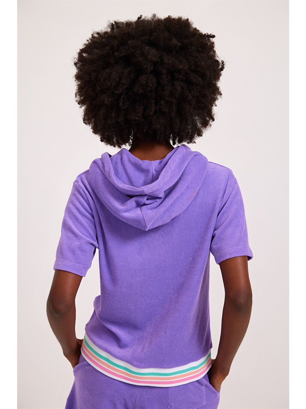 Kadın Fairytale Havlu Sweatshirt Mor-1