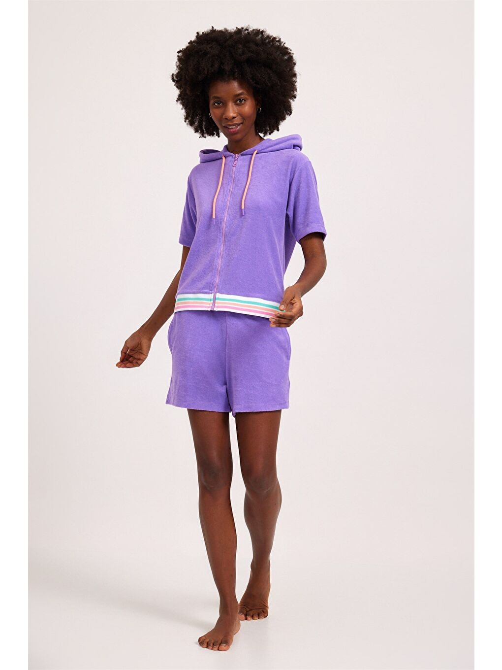 Kadın Fairytale Havlu Sweatshirt Mor-2