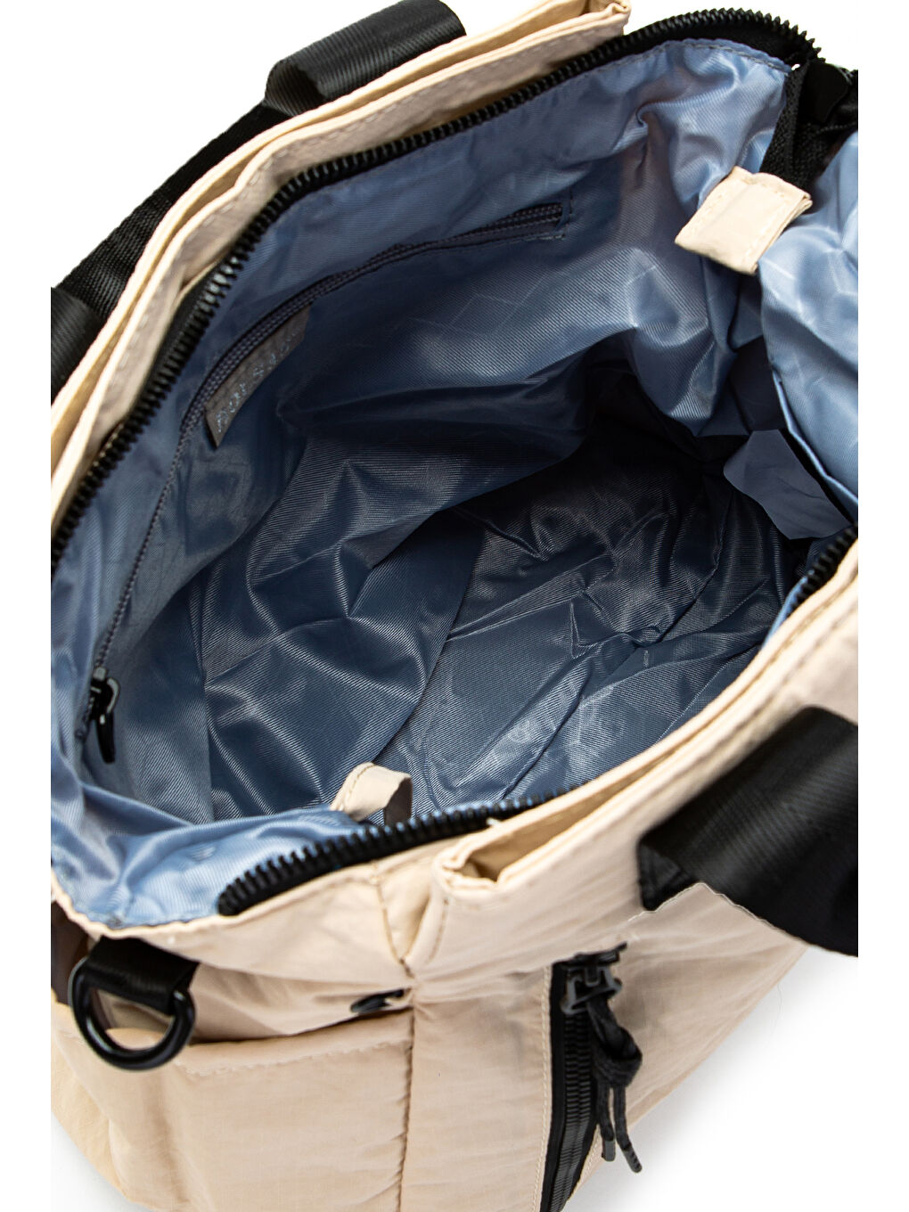 Ekru Klinkır Kumaş Kadın Çapraz Çanta Darrel Krem-6