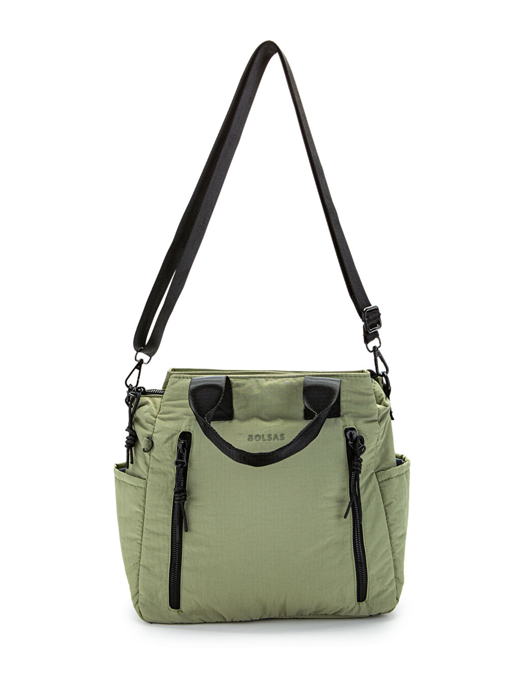 Klinkır Kumaş Kadın Çapraz Çanta Darrel Asker Yeşili-1