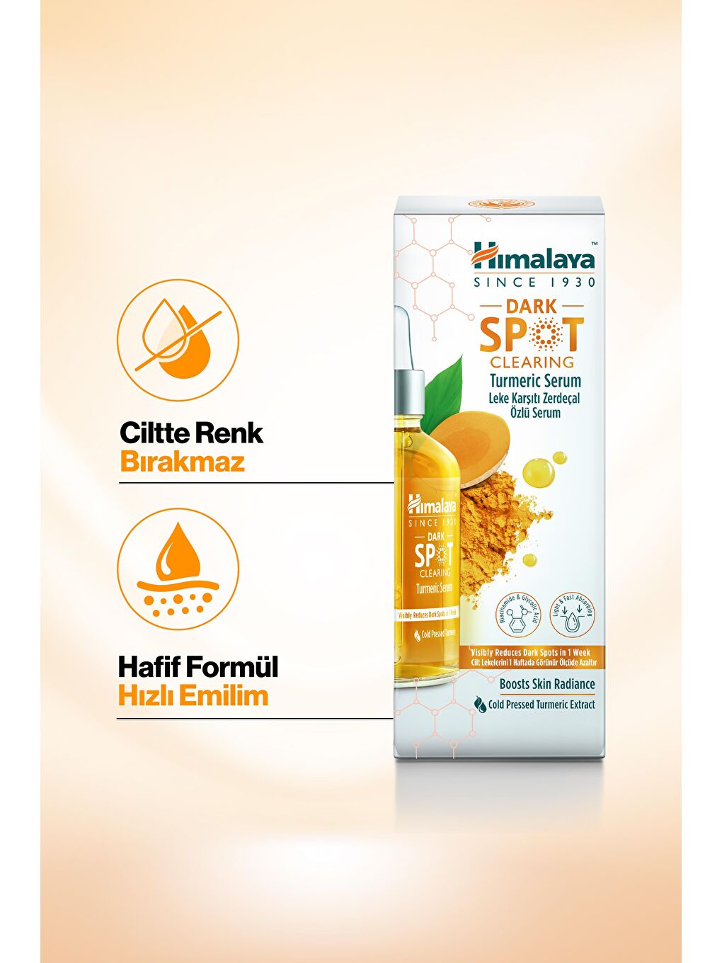 Dark Spot Clearing Leke Karşıtı Zerdeçal Özlü Serum 30 ml, Niacinamide %2, Glikolik Asit 10%-4