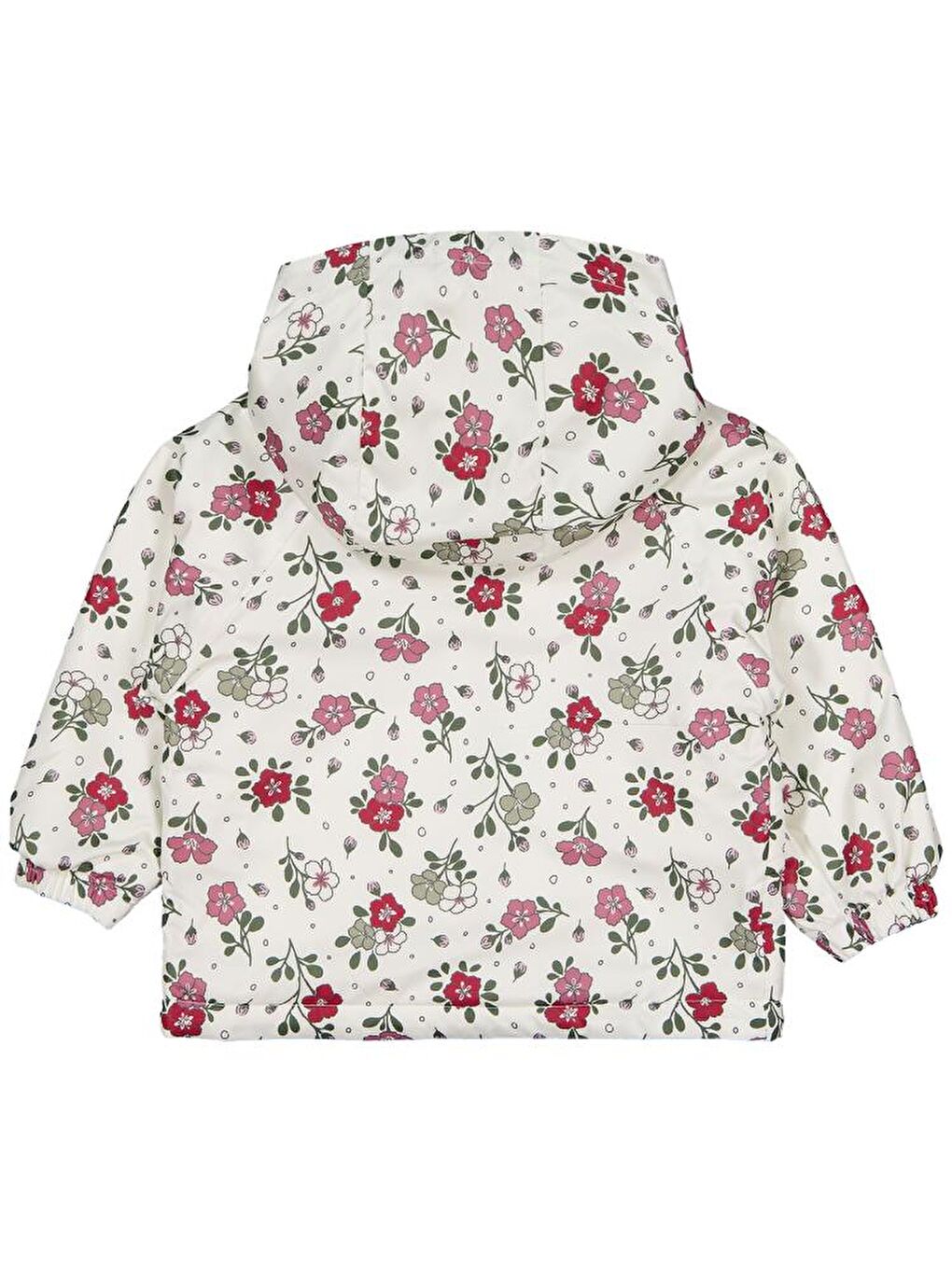 Ekru Baby Çiçek Baskılı İçi Polarlı 6-18 Ay Yağmurluk-1