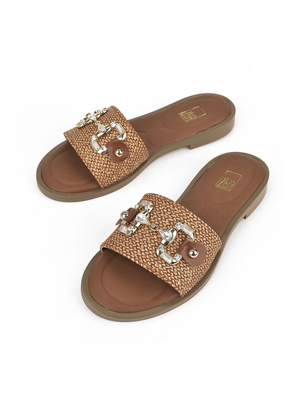 Kahverengi Hasır Kadın Terlik 1511044Z5001 Taba-4