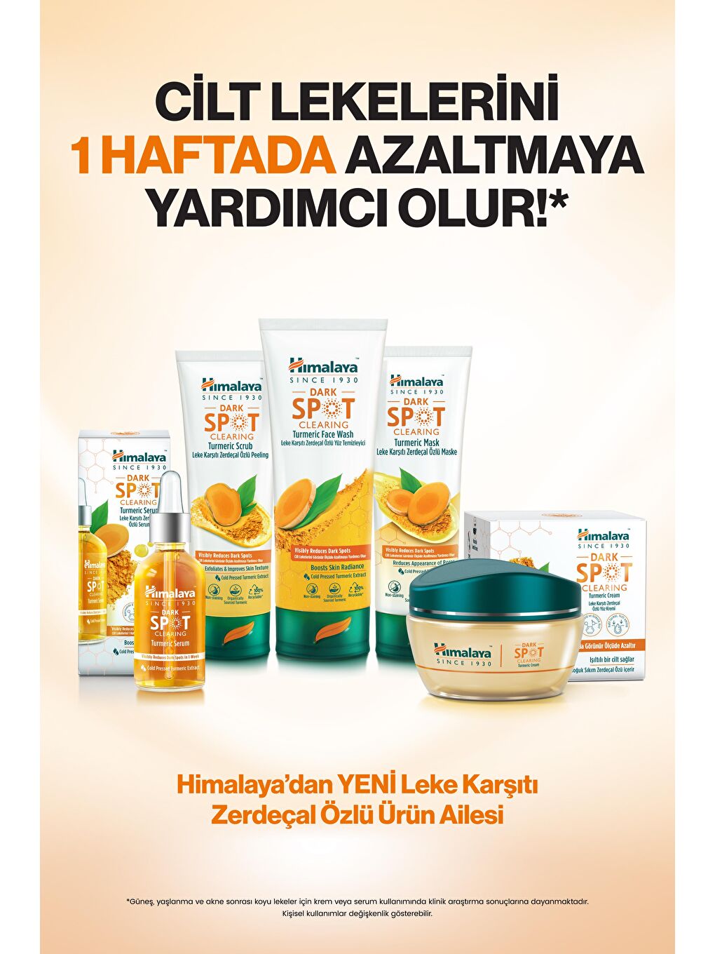 Dark Spot Clearing Leke Karşıtı Zerdeçal Özlü Serum 30 ml, Niacinamide %2, Glikolik Asit 10%-7