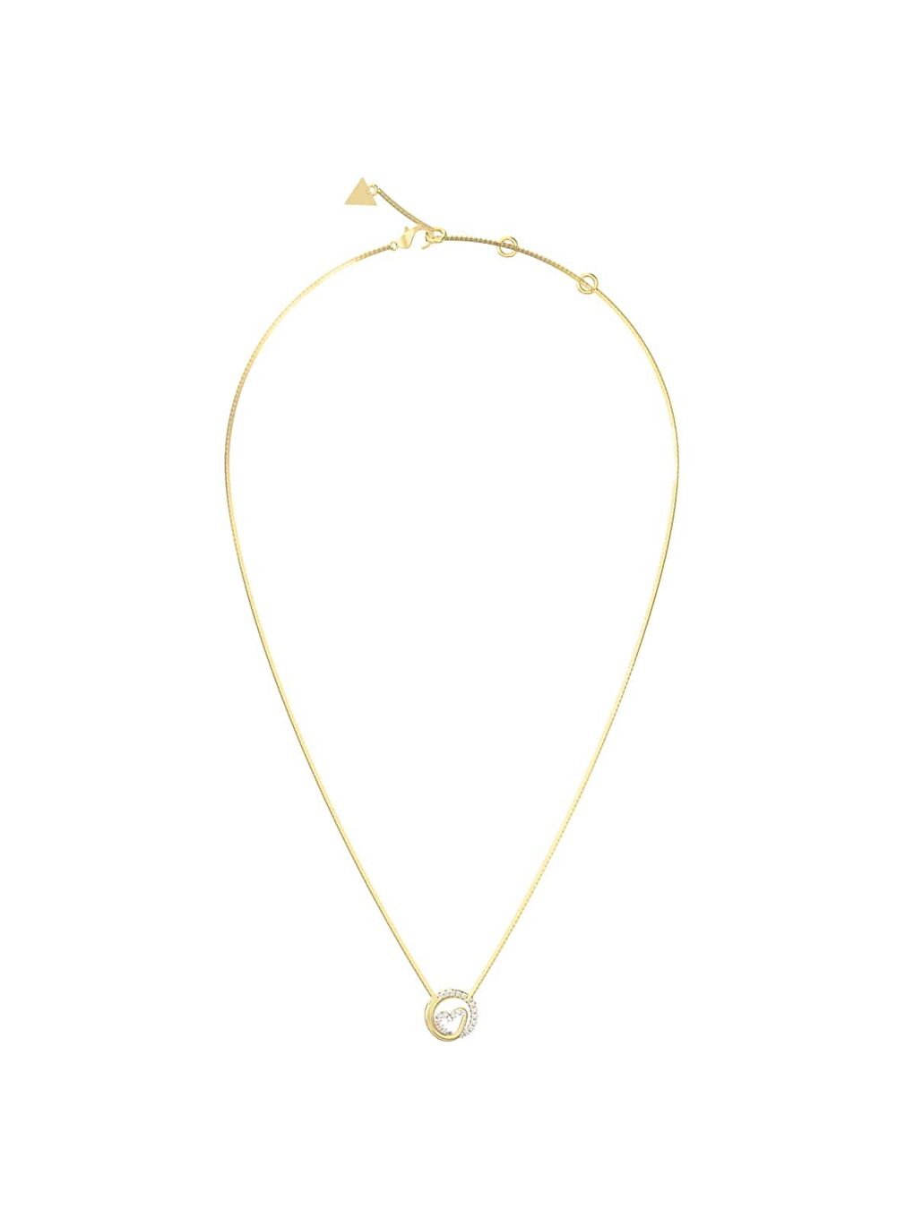 Sarı JGUJUBN05526JWYGTU Kalpli Kadın Kolye