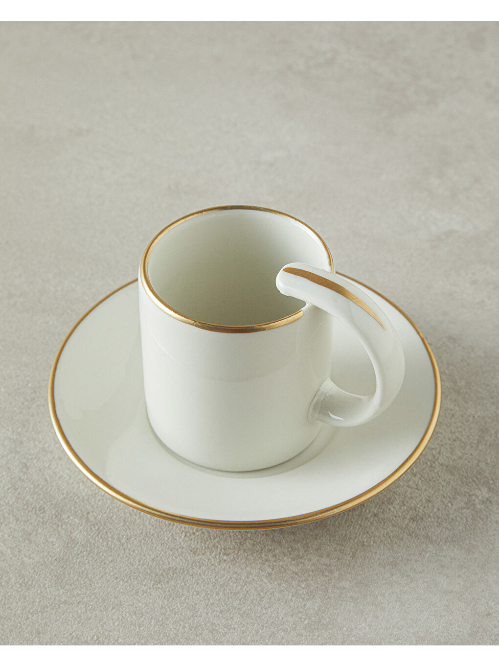 Sarı Classy Porselen Kahve Fincan Takımı 12 Parça 6 Kişilik Gold-1