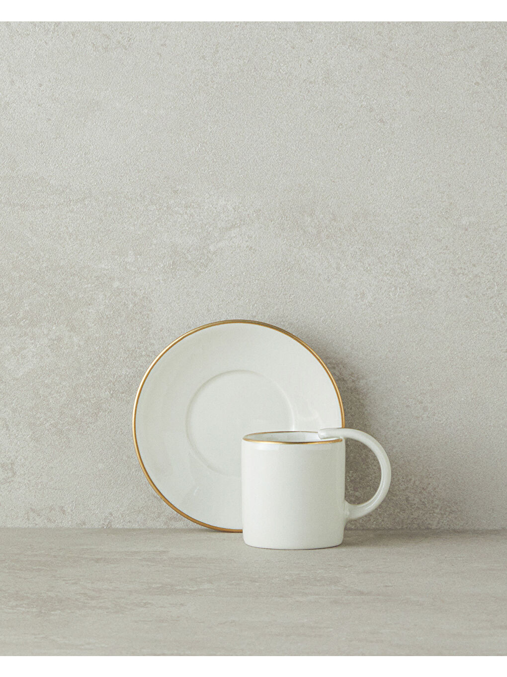 Sarı Classy Porselen Kahve Fincan Takımı 12 Parça 6 Kişilik Gold-2