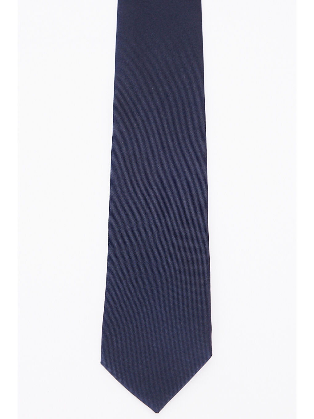 Erkek Lacivert Desenli İpek İnce Kravat-1