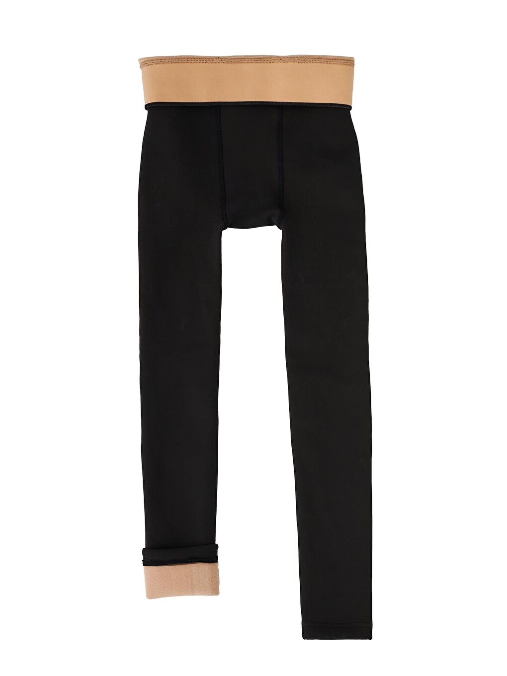 Termal İçi Ten Polar Şardonlu  Kadın Tayt Siyah